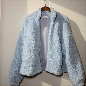 Urban Outfitters Sky Blue Teddy Jacket